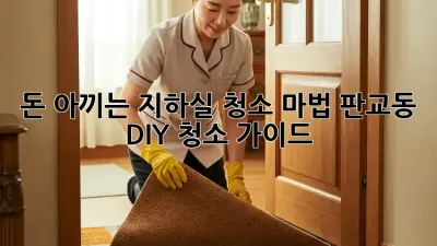 💰 돈 아끼는 지하실 청소 마법: 판교동 DIY 청소 가이드